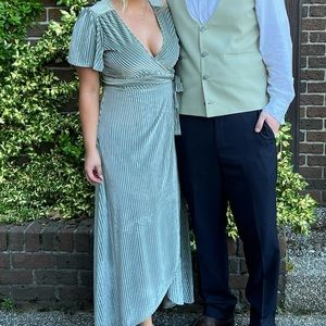 Sage Green Velvet Dress